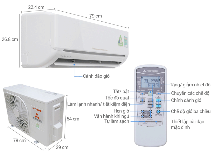Máy lạnh Mitsubishi Heavy SRK18YL-S5 Inverter cao cấp (2.0Hp)