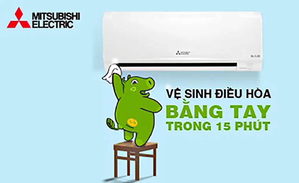 Cách vệ sinh máy lạnh Mitsubishi Electric cấp tốc trong 15 phút