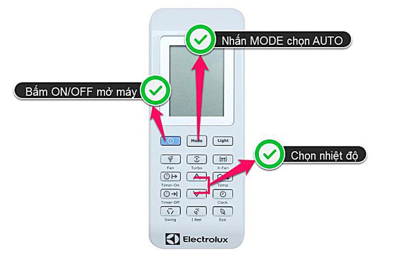 Hướng dẫn cách sử dụng điều khiển máy lạnh Electrolux