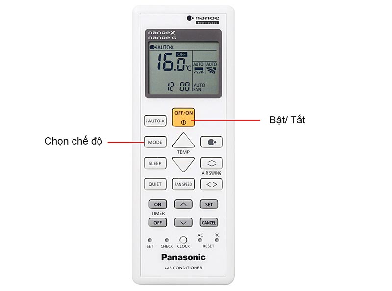 Hướng dẫn sử dụng điều khiển máy lạnh Panasonic dòng AEROWINGS Series