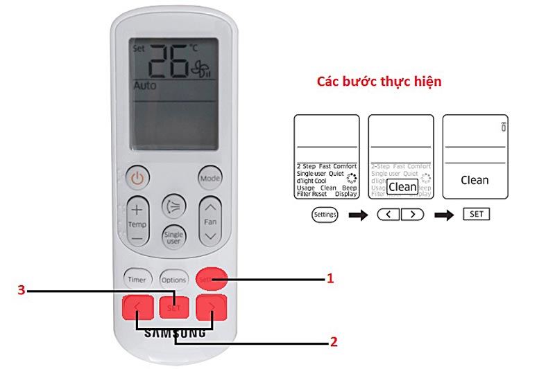 Hướng dẫn sử dụng điều khiển máy lạnh Samsung AR10MVFHGWKNSV